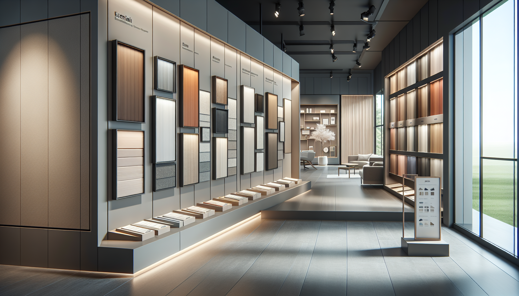 Fiberglass window with subtle color options in a showroom